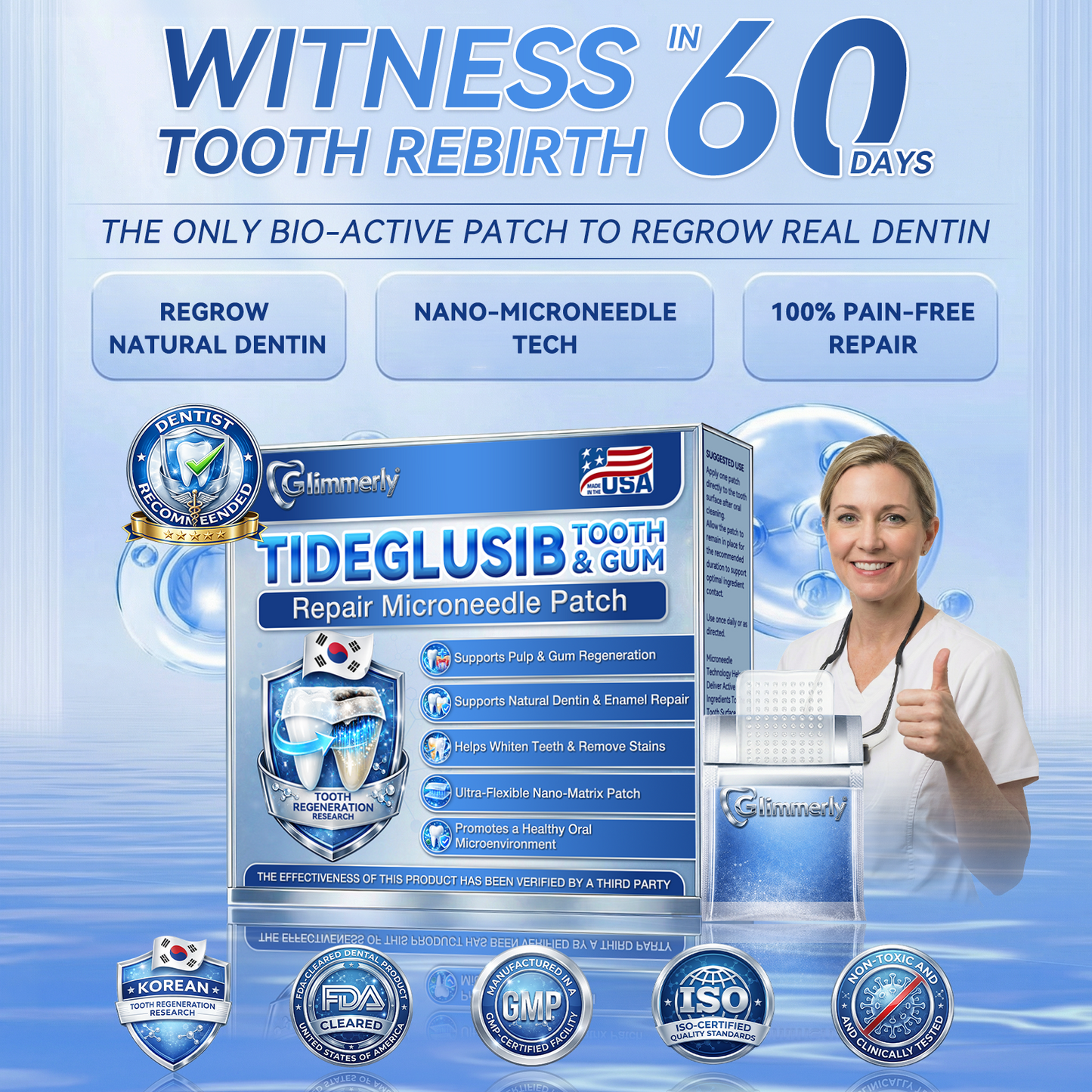 🦷𝐆𝐥𝐢𝐦𝐦𝐞𝐫𝐥𝐲® 𝐓𝐢𝐝𝐞𝐠𝐥𝐮𝐬𝐢𝐛 𝐓𝐨𝐨𝐭𝐡 & 𝐆𝐮𝐦 𝐑𝐞𝐩𝐚𝐢𝐫 𝐌𝐢𝐜𝐫𝐨𝐧𝐞𝐞𝐝𝐥𝐞 𝐏𝐚𝐭𝐜𝐡  | 𝐀𝐝𝐯𝐚𝐧𝐜𝐞𝐝 𝐒𝐭𝐞𝐦-𝐂𝐞𝐥𝐥 𝐀𝐜𝐭𝐢𝐯𝐚𝐭𝐢𝐨𝐧 𝐓𝐞𝐞𝐭𝐡 𝐒𝐭𝐫𝐢𝐩𝐬 ✨🎉 (𝐑𝐞𝐛𝐮𝐢𝐥𝐝 𝐄𝐧𝐚𝐦𝐞𝐥 & 𝐃𝐞𝐧𝐭𝐢𝐧 • 𝐒𝐭𝐫𝐞𝐧𝐠𝐭𝐡𝐞𝐧 𝐆𝐮𝐦𝐬 • 𝐄𝐫𝐚𝐝𝐢𝐜𝐚𝐭𝐞 𝐓𝐚𝐫𝐭𝐚𝐫 & 𝐎𝐝𝐨𝐫 • 𝐒𝐭𝐨𝐩 𝐓𝐨𝐨𝐭𝐡 𝐒𝐞𝐧𝐬𝐢𝐭𝐢𝐯𝐢𝐭𝐲)