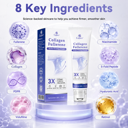 🎁 Only 10 left! ✨ 𝐆𝐚𝐟𝐚𝐜𝐞® Collagen & Fullerene Roller Firming Cream 💚 Enjoy 30% OFF today! Many customers choose 4–6 jars for a complete firming skincare routine. Don't miss out before stock runs out! 🎁