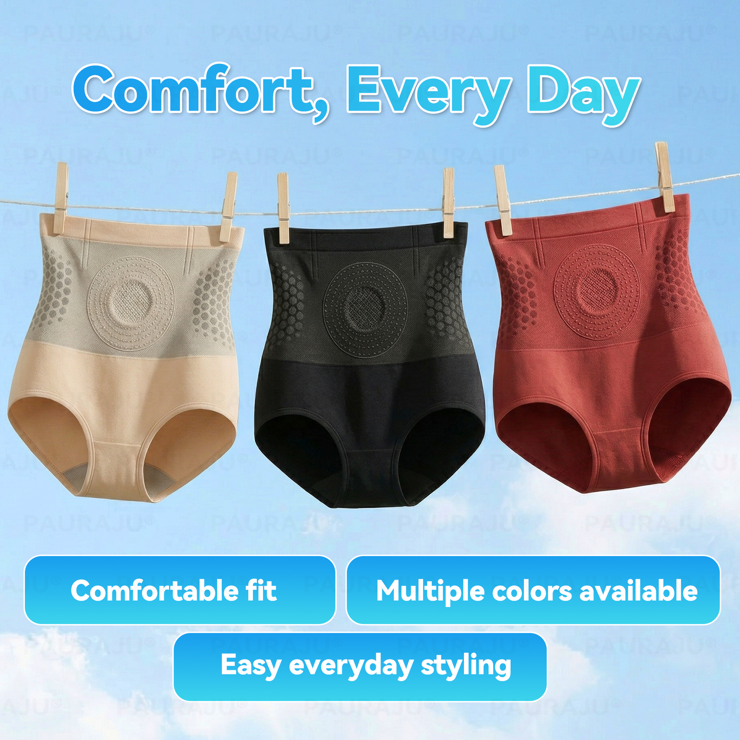 【Official Brand Store】 PAURAJU® Fat-Burn Sculpt Shorts 🍃 High-Waist Shaping · Breathable Comfort · 24H Daily Wear 💎