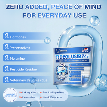 Glimmerly® 🦷 Tideglusib Fast‑Dissolving Tooth & Gum Repair Oral Strips 💭 (Supports tooth repair and helps relieve gum discomfort and other common oral concerns) 🛡️